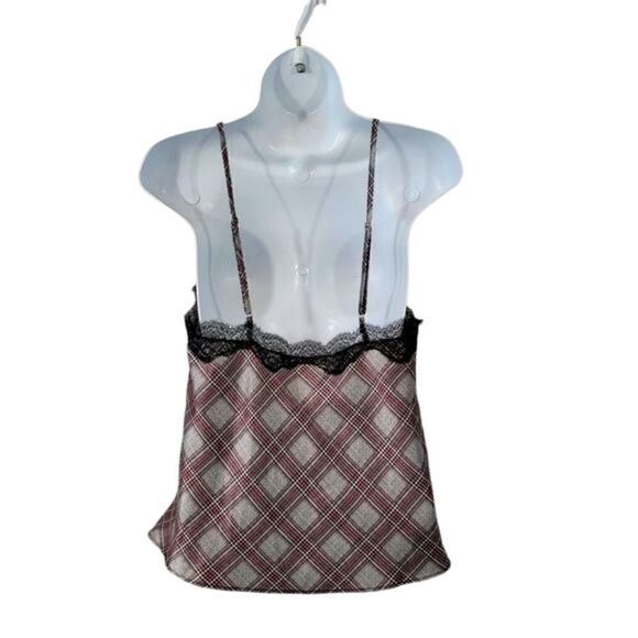 Victoria's Secret Pink and Black Houndstooth Tweed Satin Lace Cami Size Small - Picture 5 of 10